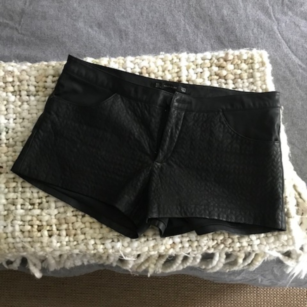 Zara Faux Leather Shorts